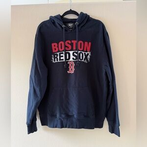 47 Boston Red Sox Men’s Black Pullover Hoodie with Red and White Logo